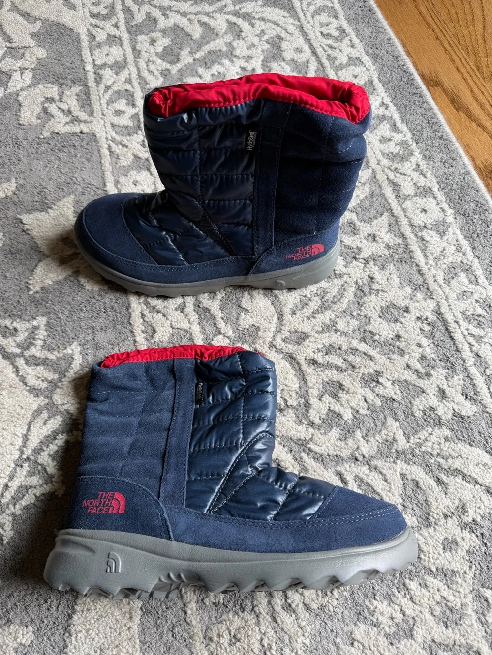 The North Face Kids Navy Boots with Red Trim